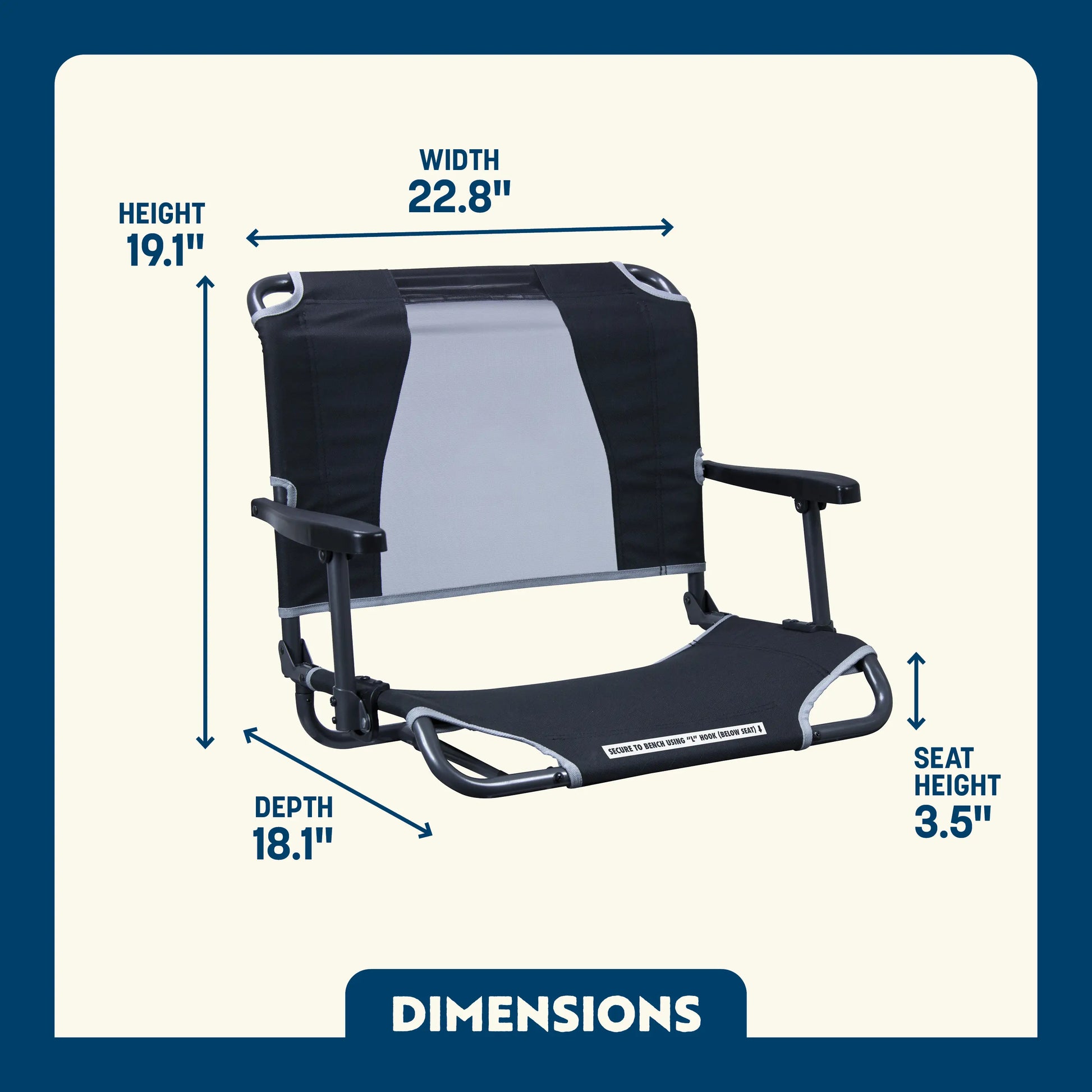 Big Comfort Stadium Chair™ with Armrests - Fresh Pair