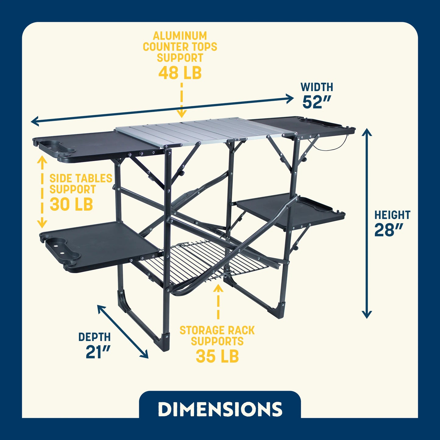 Slim-Fold Cook Station™ - Easy Stow