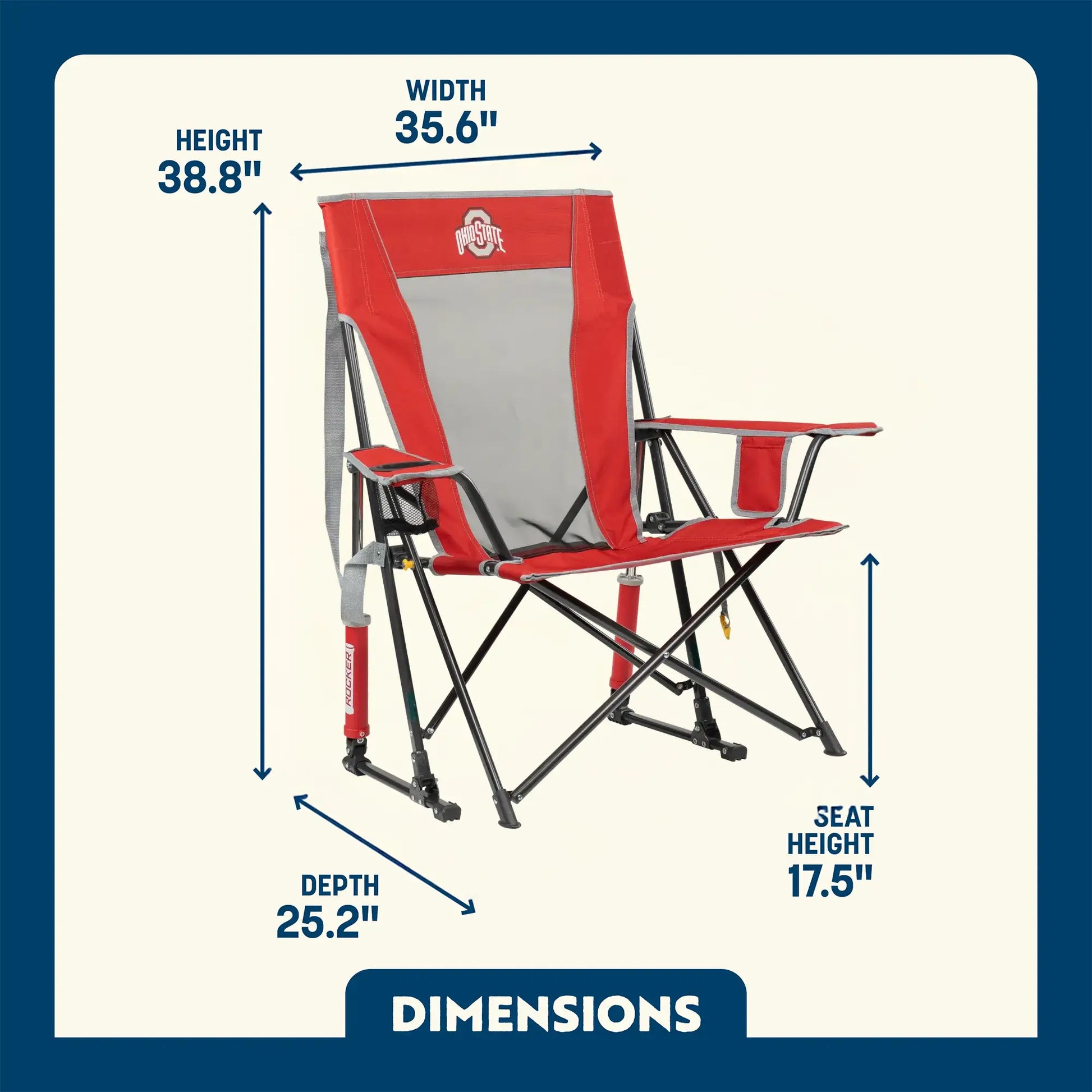 College Comfort Pro Rocker™ - Ohio State Buckeyes - Daily Set